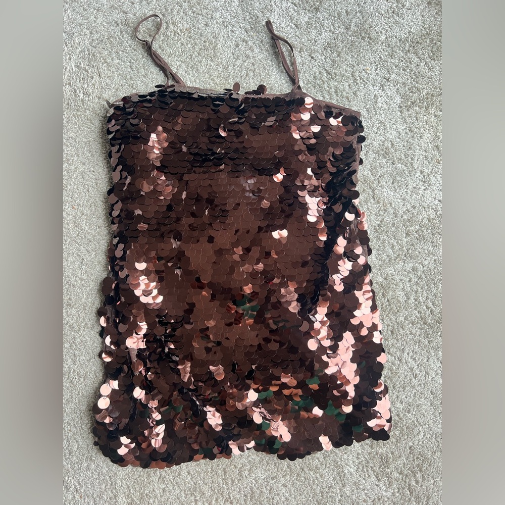 a new day Sequin Mini Dress in Sparkling Brown - Picture 1 of 4